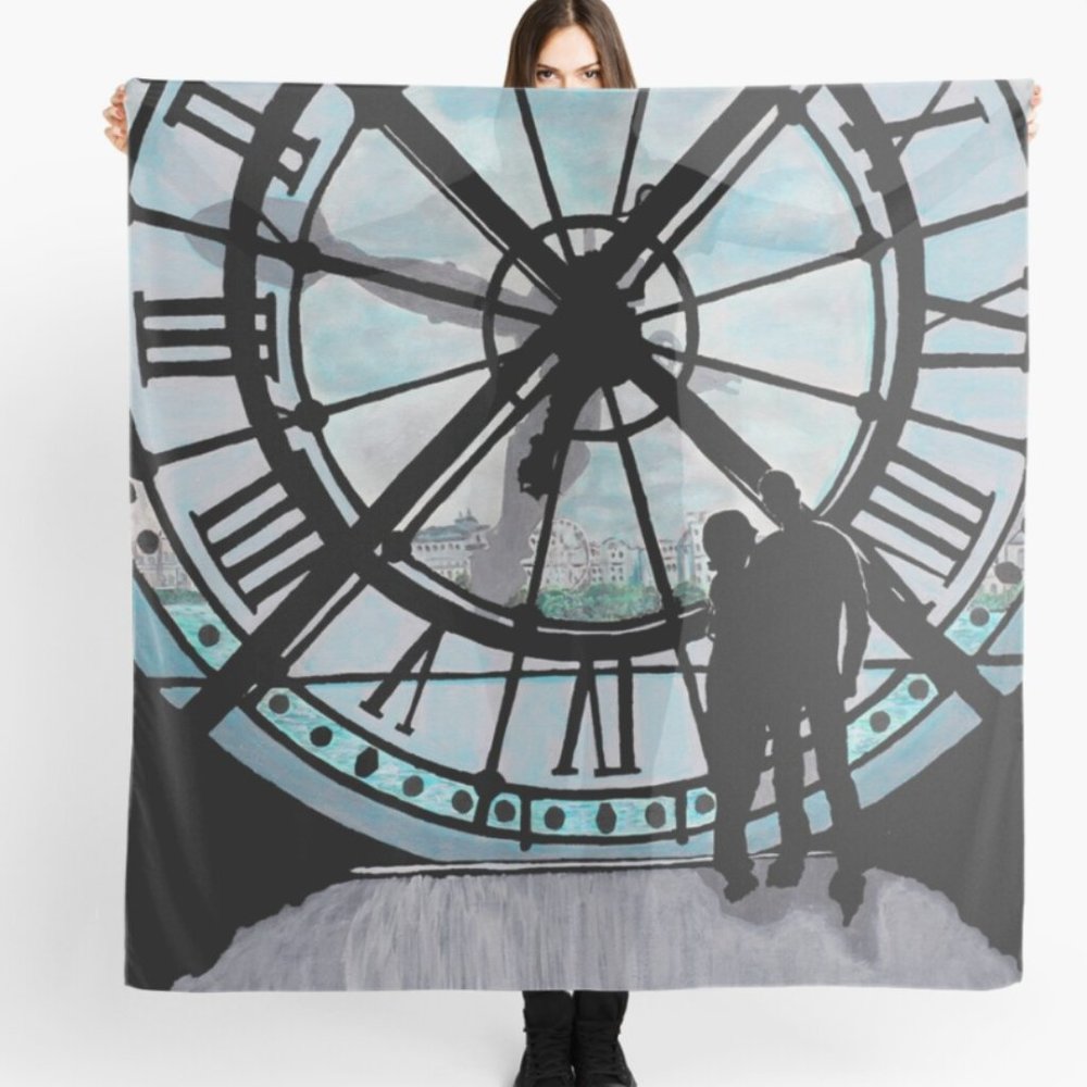 Fine Art Scarf of Clock at Paris Museum